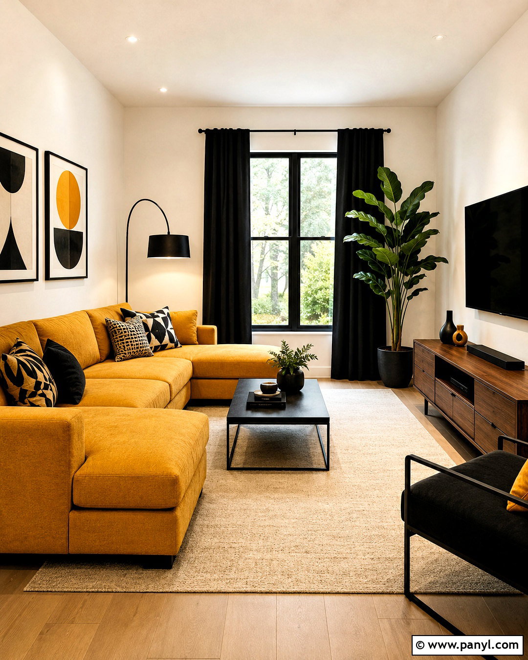 Mustard And Black Living Room - 20 mustard color living room ideas