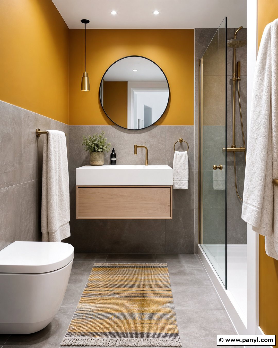 Mustard And Grey Bathroom Walls - 20 Mustard And Grey Walls
