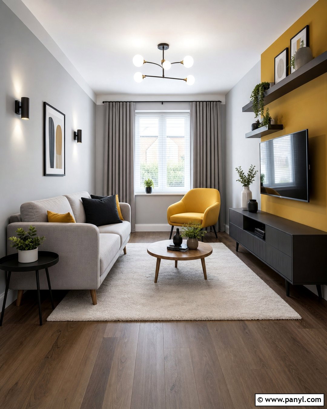 Mustard And Grey Walls For A Small Living Room - 20 Mustard And Grey Walls