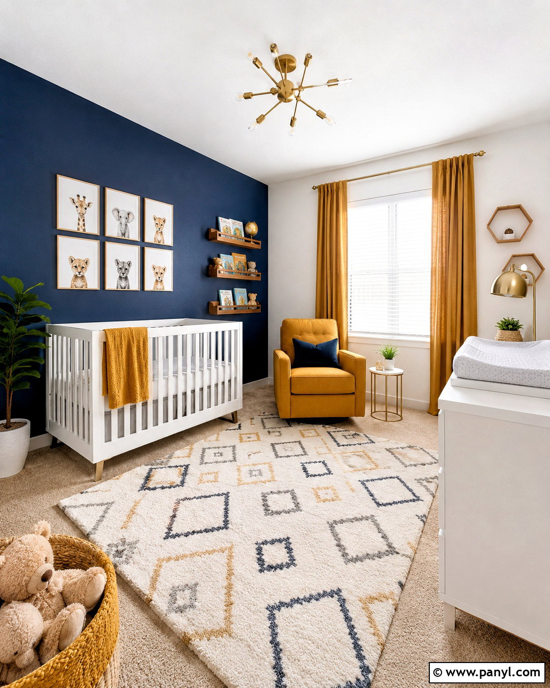 Mustard And Navy Nursery - 20 mustard nursery ideas