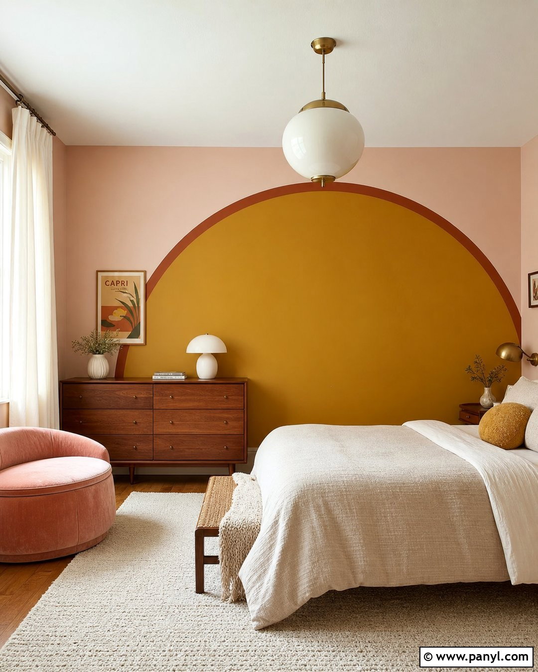 Mustard And Pink Wall Paint - 20 Retro 70S Wall Paint Ideas