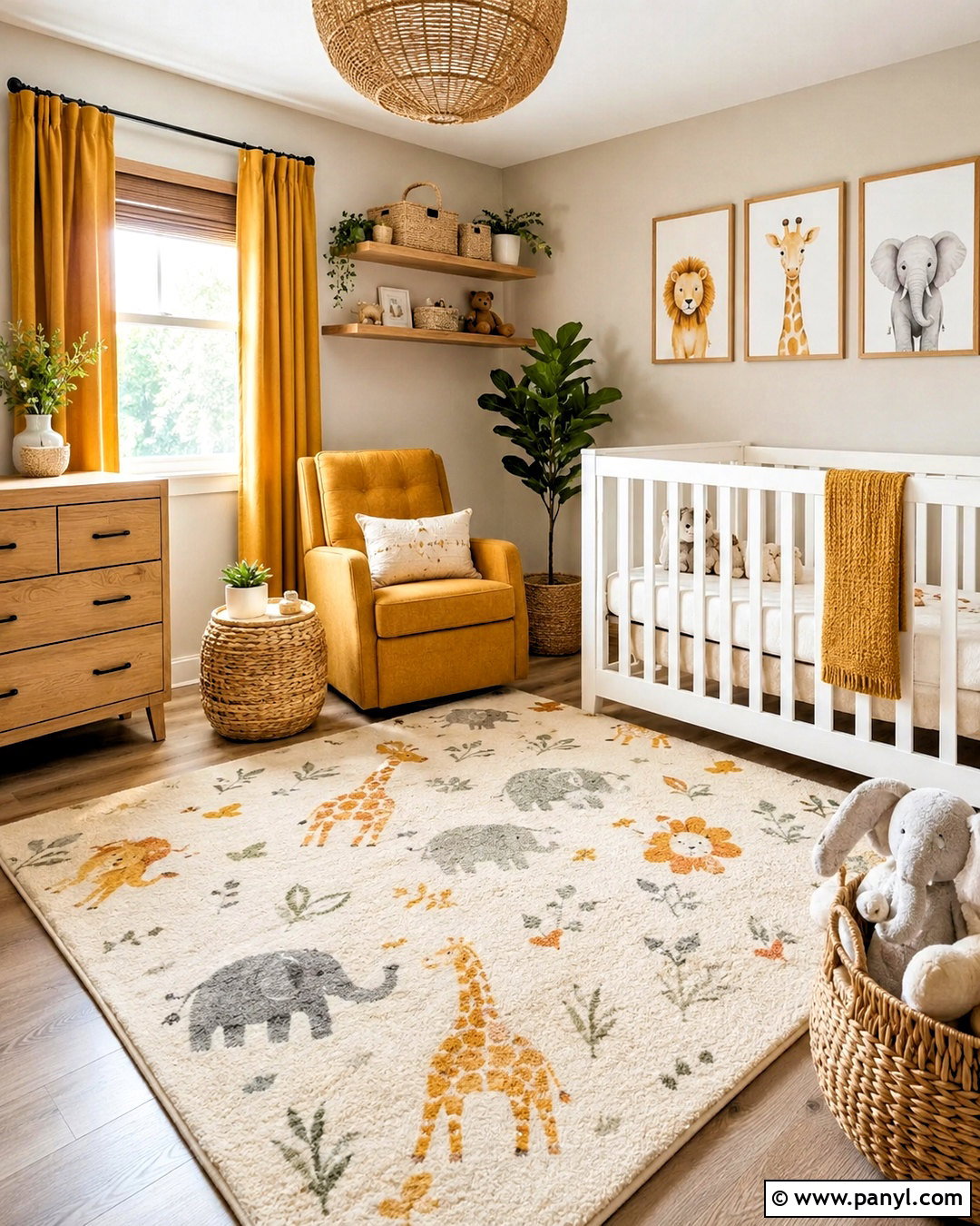 Mustard Animal Nursery - 20 mustard nursery ideas