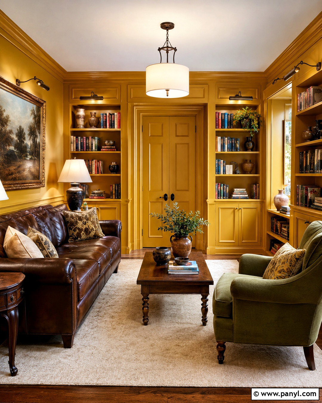 Mustard Color Drenched Room - 20 mustard paint color walls