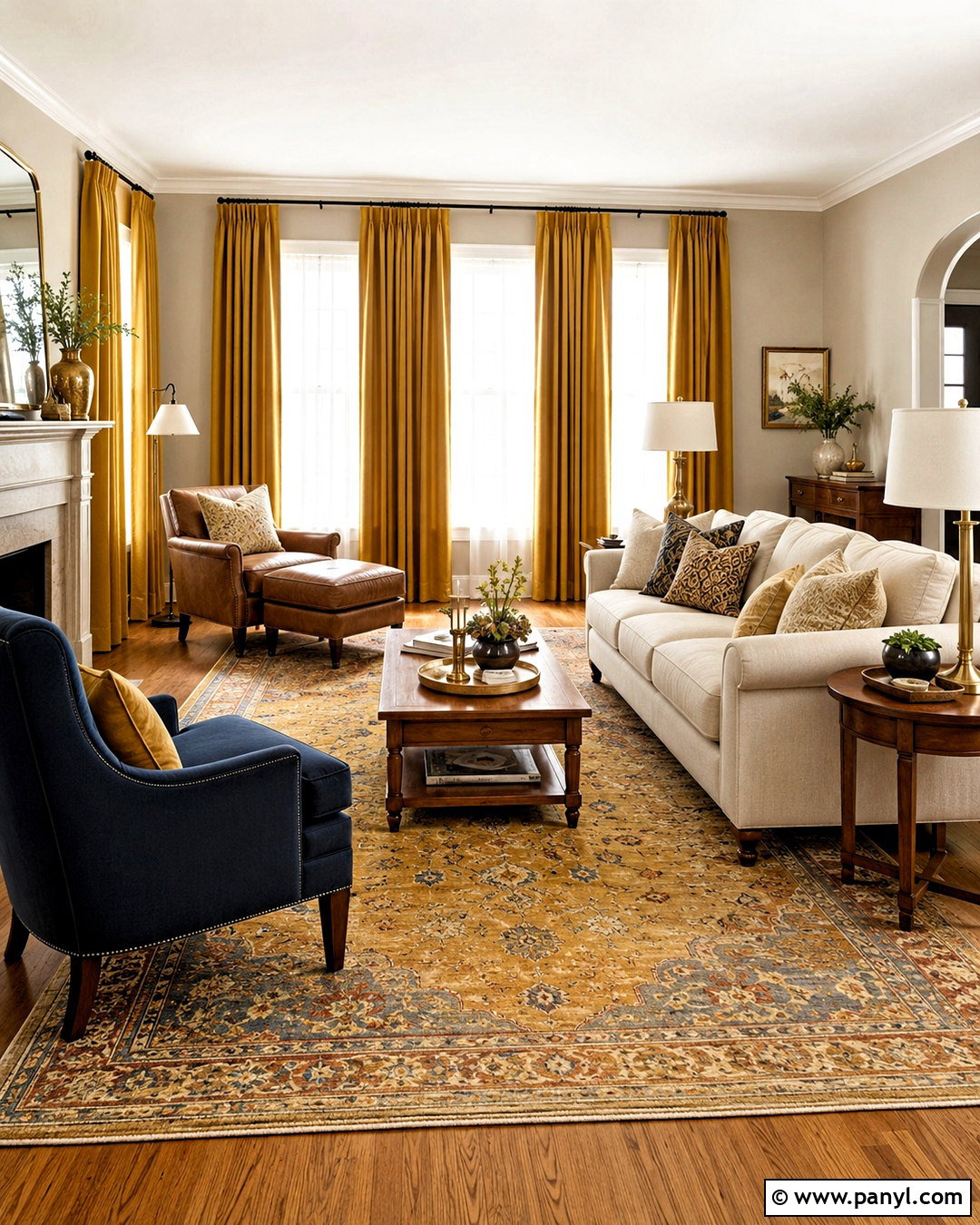 Mustard Curtains Living Room - 20 mustard color living room ideas