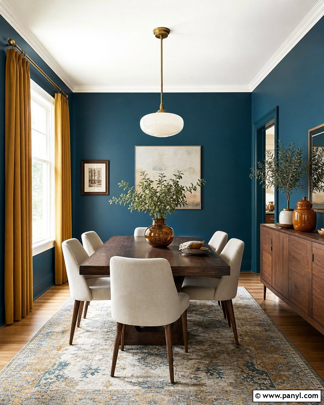 Mustard Curtains With Teal Blue Walls - 20 Blue Wall With Curtains