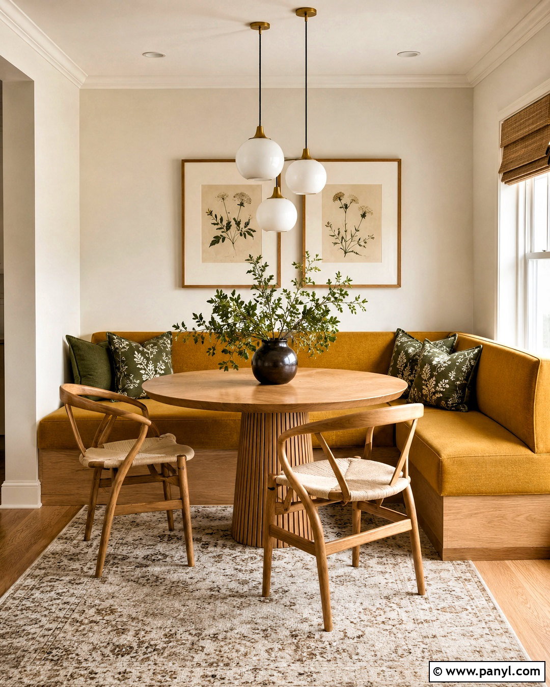 Mustard Dining Room Banquette - 20 mustard dining room ideas