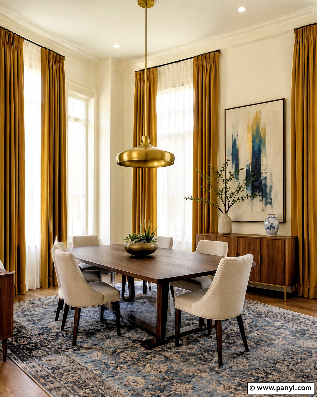 Mustard Dining Room Curtains - 20 mustard dining room ideas