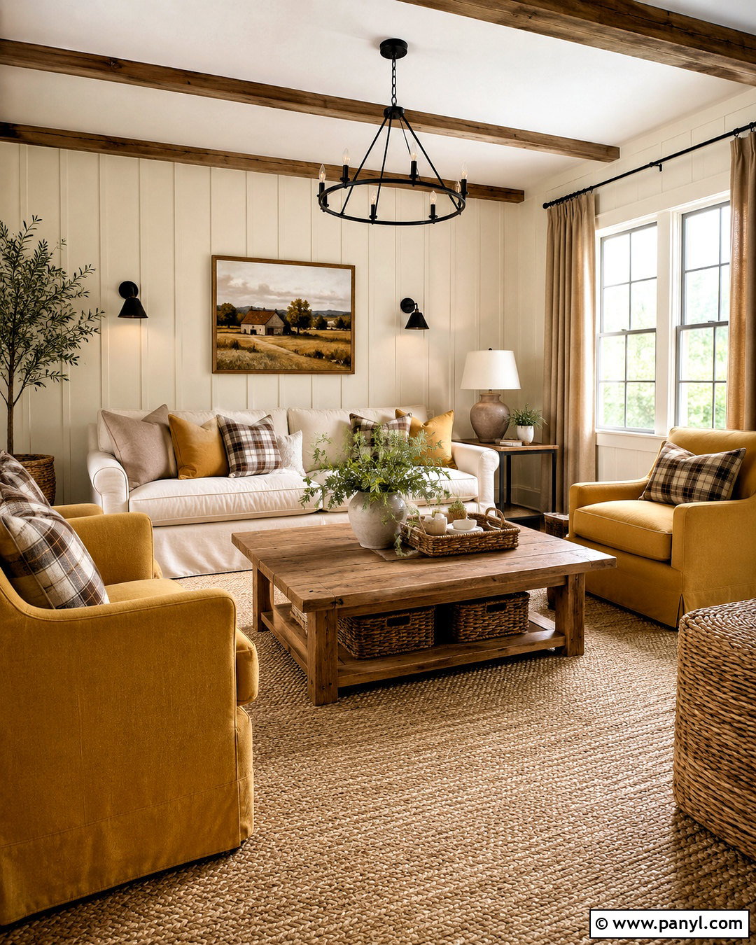 Mustard Farmhouse Living Room - 20 mustard color living room ideas