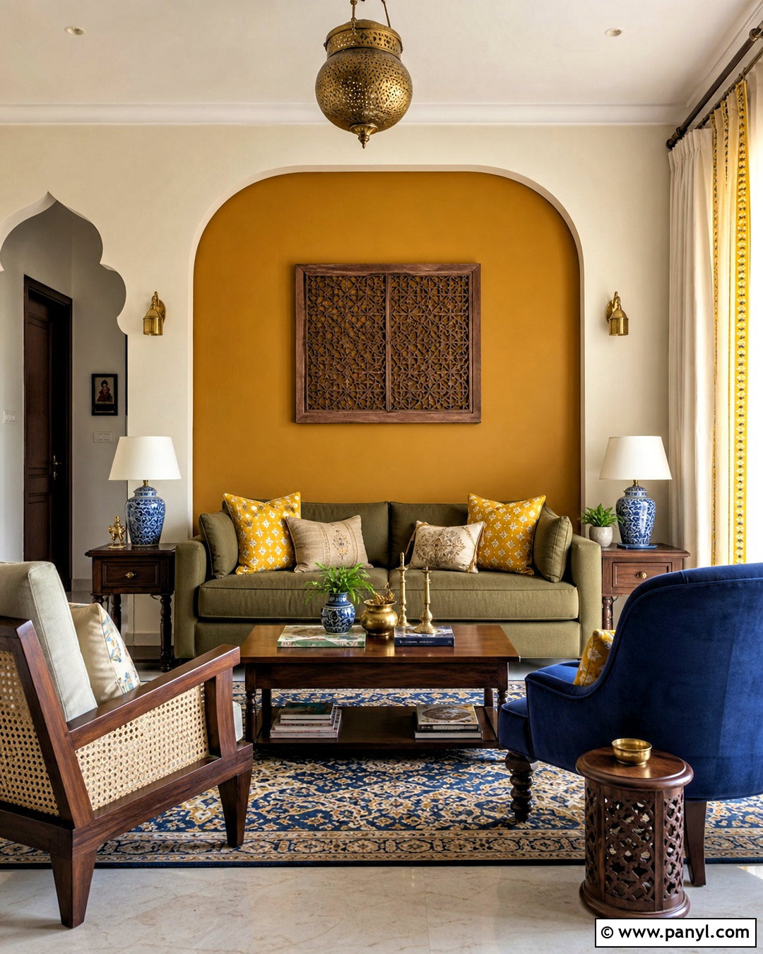 Mustard Gold And Ivory Hall Colour - 20 hall colour ideas indian ideas