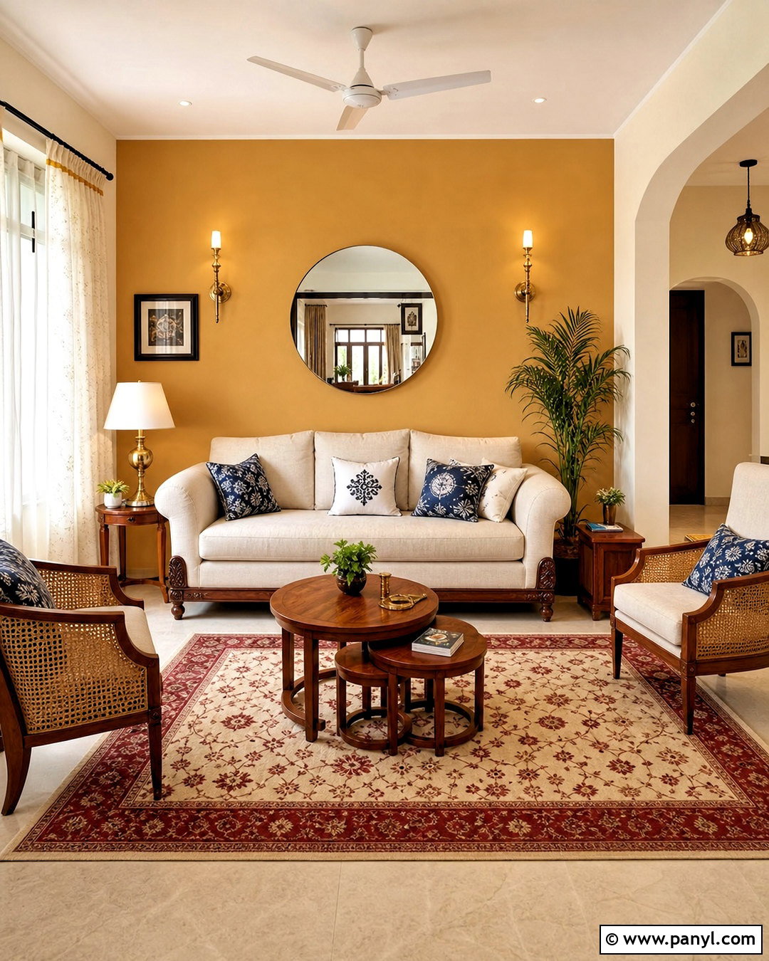 Mustard Gold And Ivory Hall Paint - 20 hall colour paint living rooms indian ideas