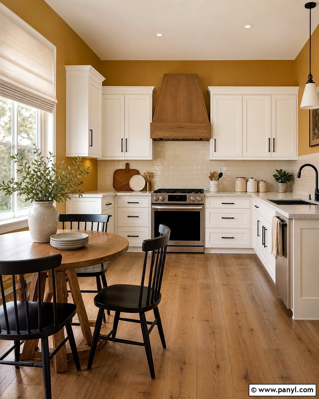 Mustard Gold Kitchen Walls - 30 Golden Wall Paint Ideas