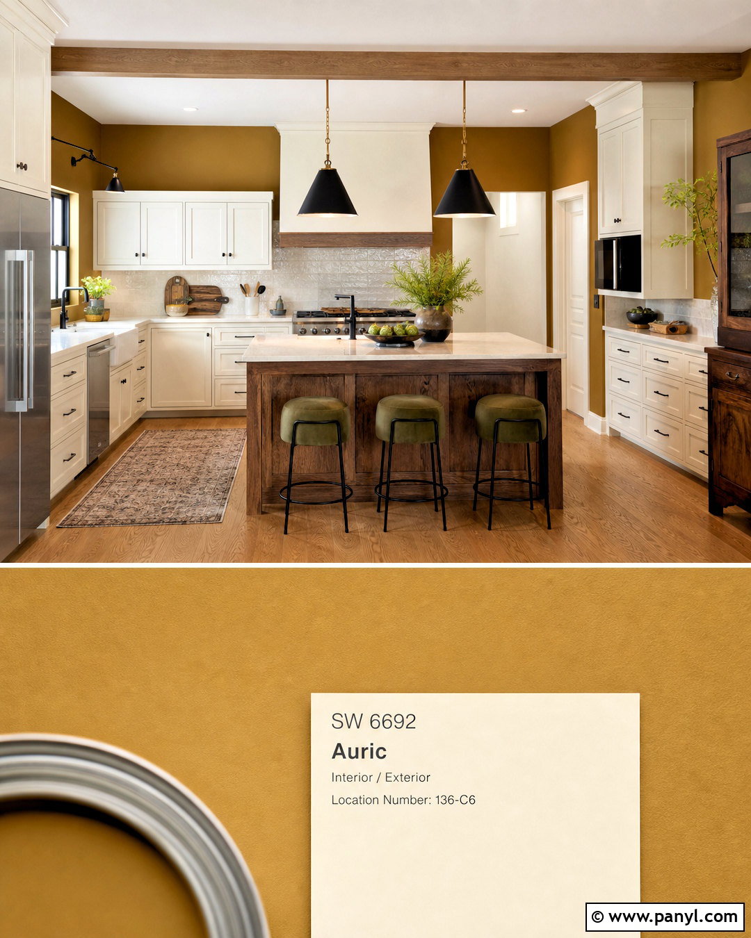 Mustard Gold Paint for Kitchen Walls - 20 gold paint colors for walls