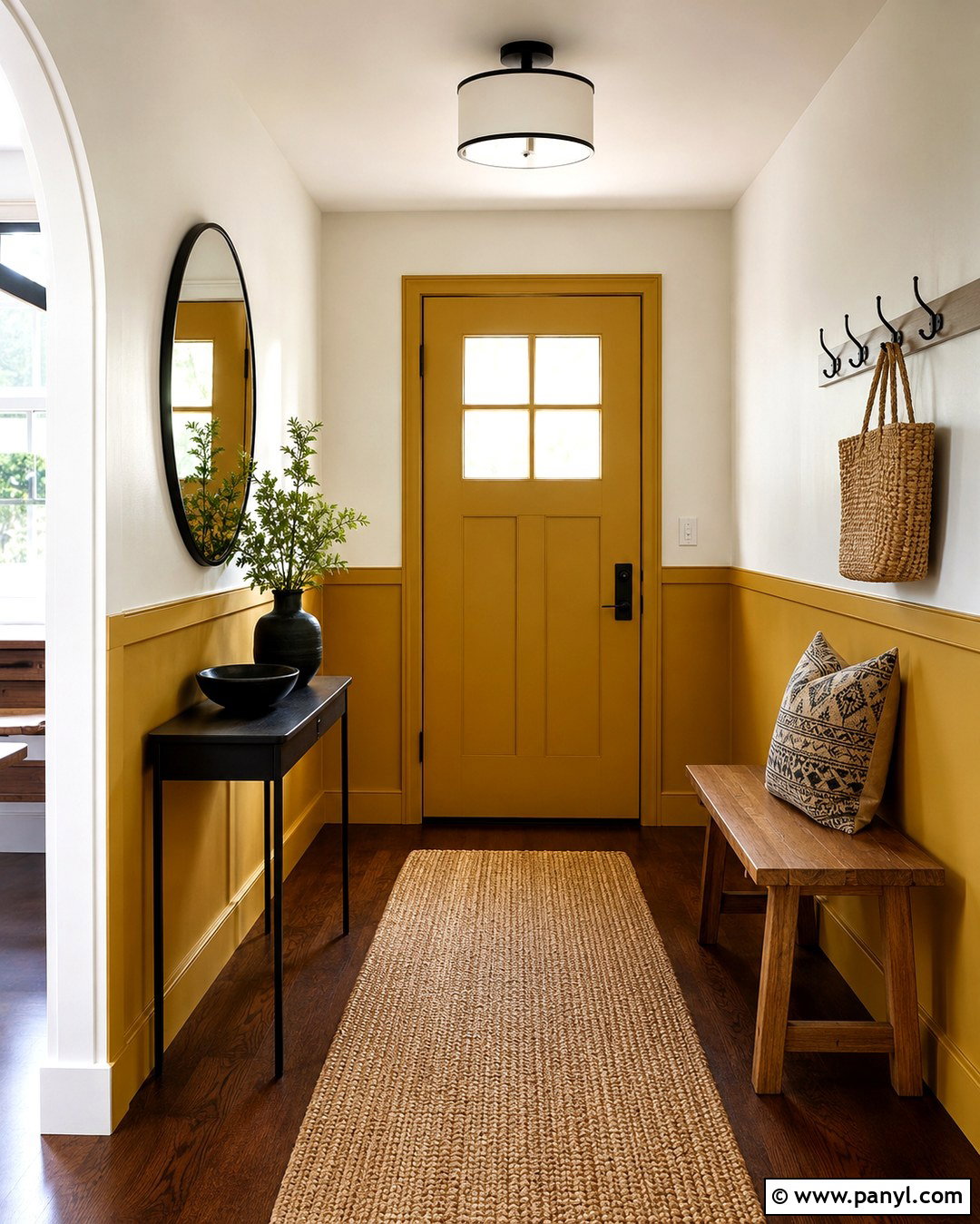 Mustard Half-Painted Wall - 20 Beautiful Painted Walls