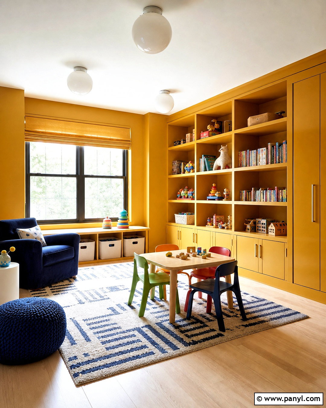 Mustard High Gloss Playroom Walls - 20 high gloss walls