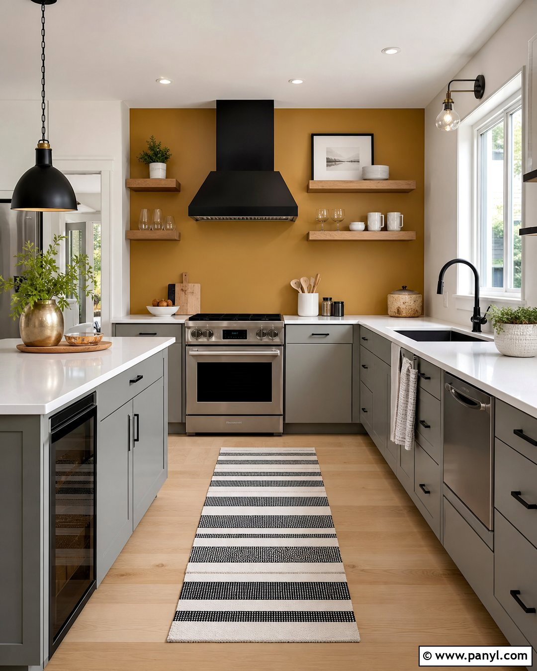 Mustard Kitchen Accent Wall - 30 mustard kitchen walls