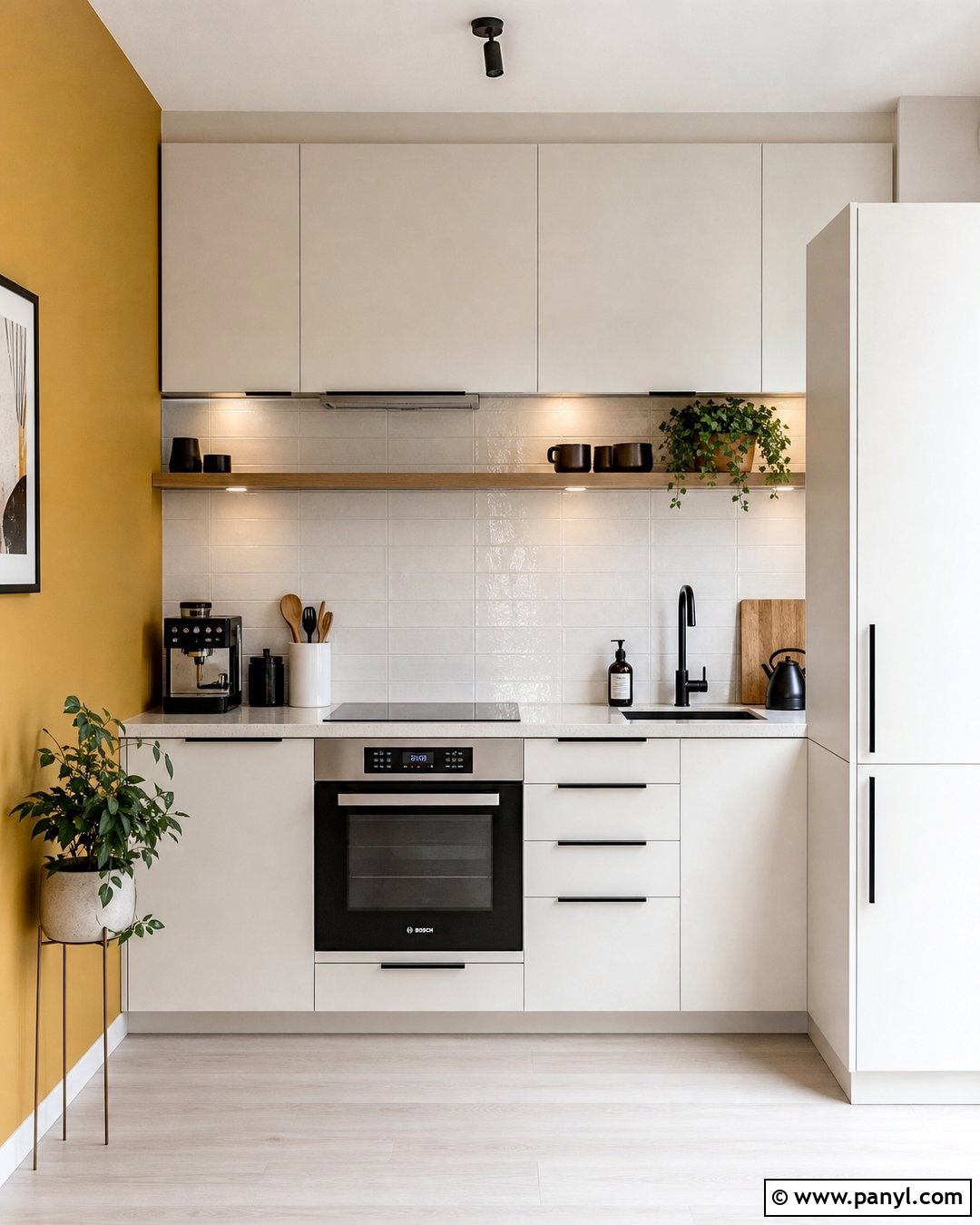 Mustard Kitchen Walls In a Small Kitchen - 30 mustard kitchen walls