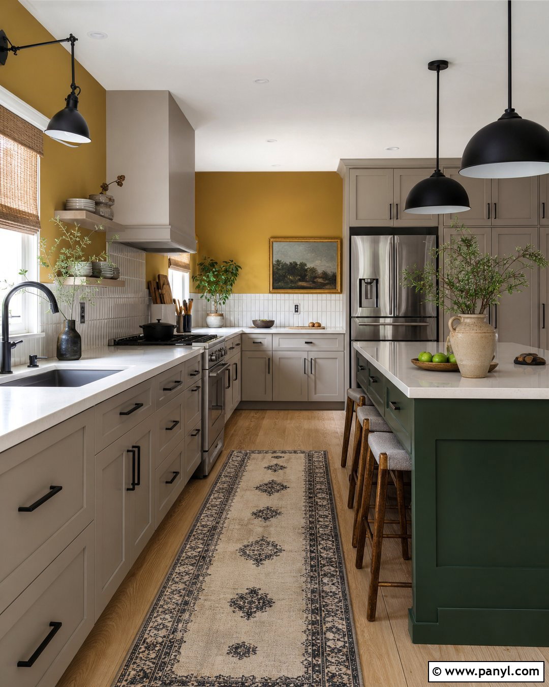 Mustard Kitchen Walls With Oak Floors - 30 mustard kitchen walls
