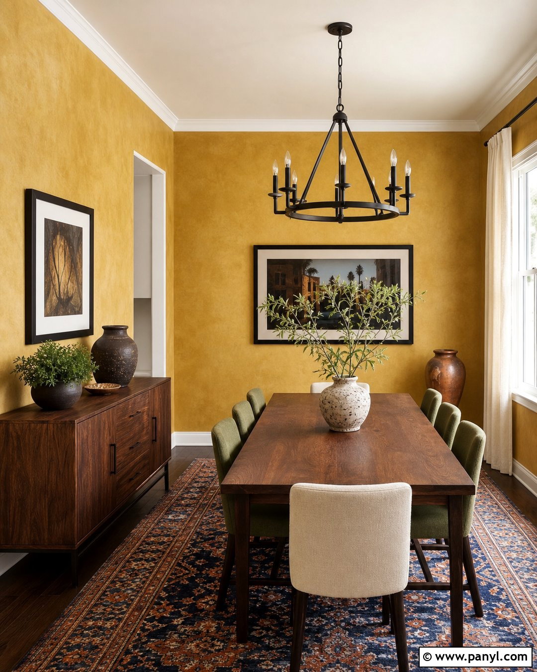 Mustard Limewash Dining Room - 50 Limewash Walls