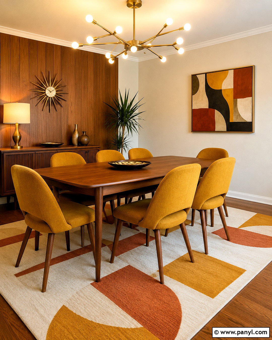 Mustard Midcentury Dining Room - 20 mustard dining room ideas
