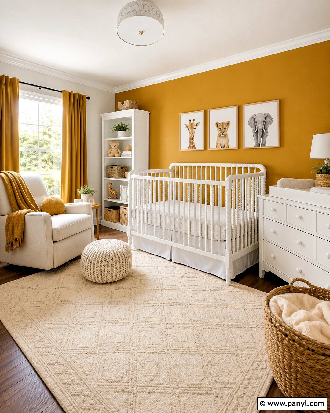 Mustard Nursery With White Furniture - 20 mustard nursery ideas