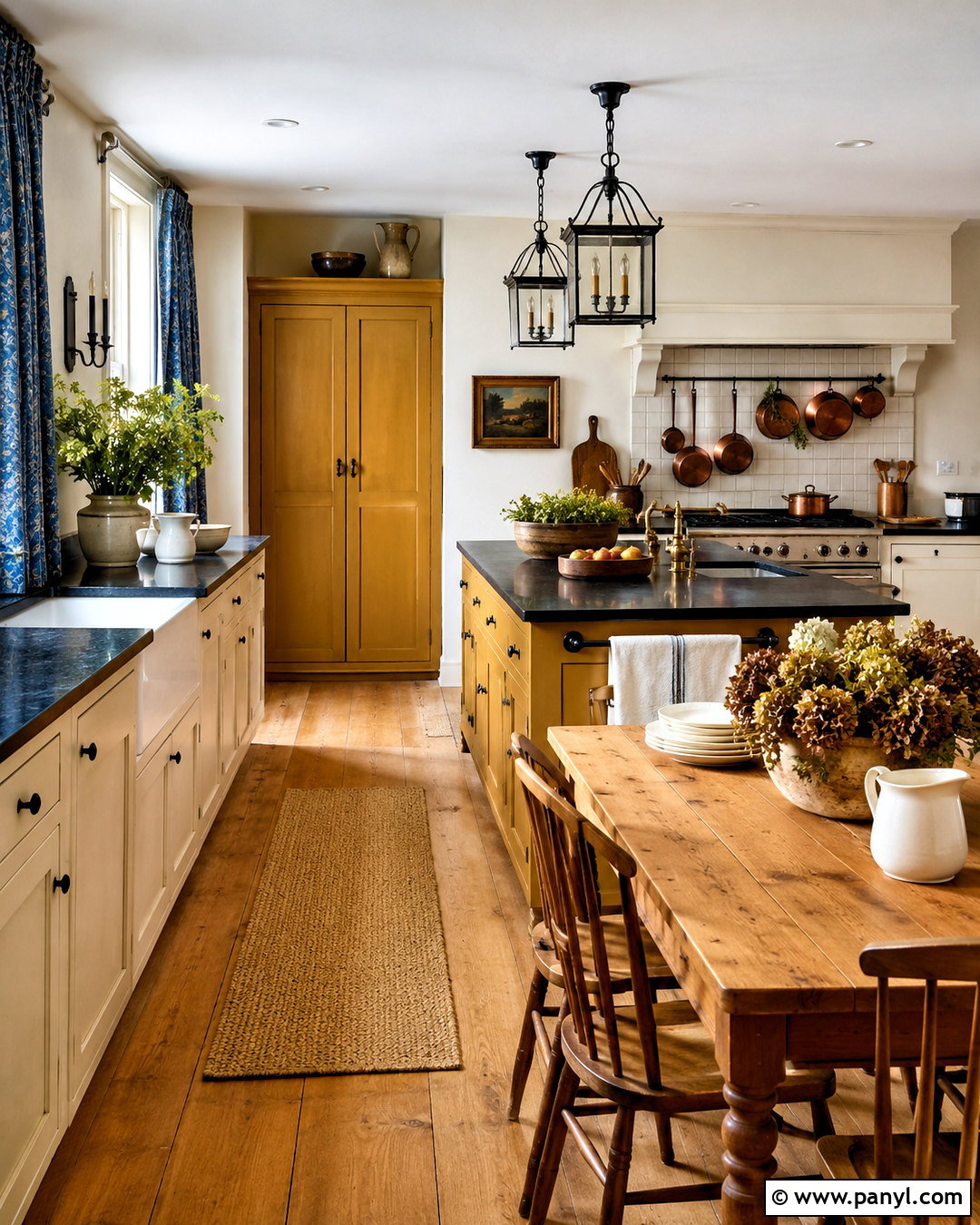 Mustard Ochre Country Kitchen - 20 country kitchen colors