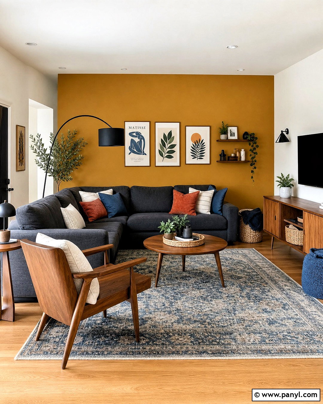 Mustard Ochre Family Room Accent Wall - 20 family room accent wall paint colors