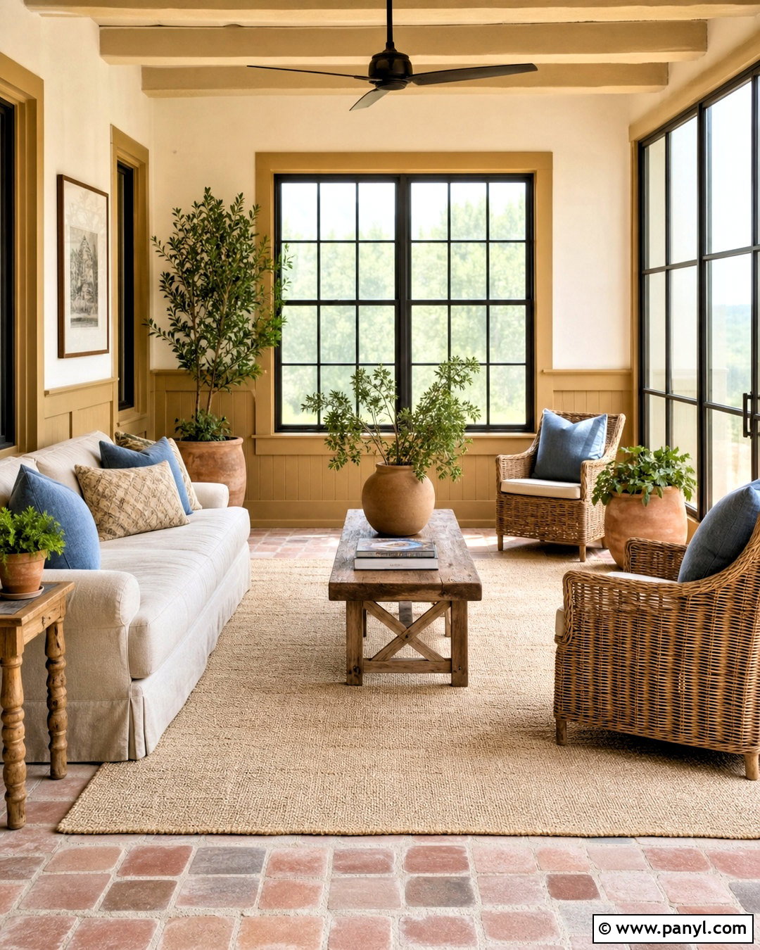 Mustard Ochre Farmhouse Paint Color - 20 rustic farmhouse paint colors