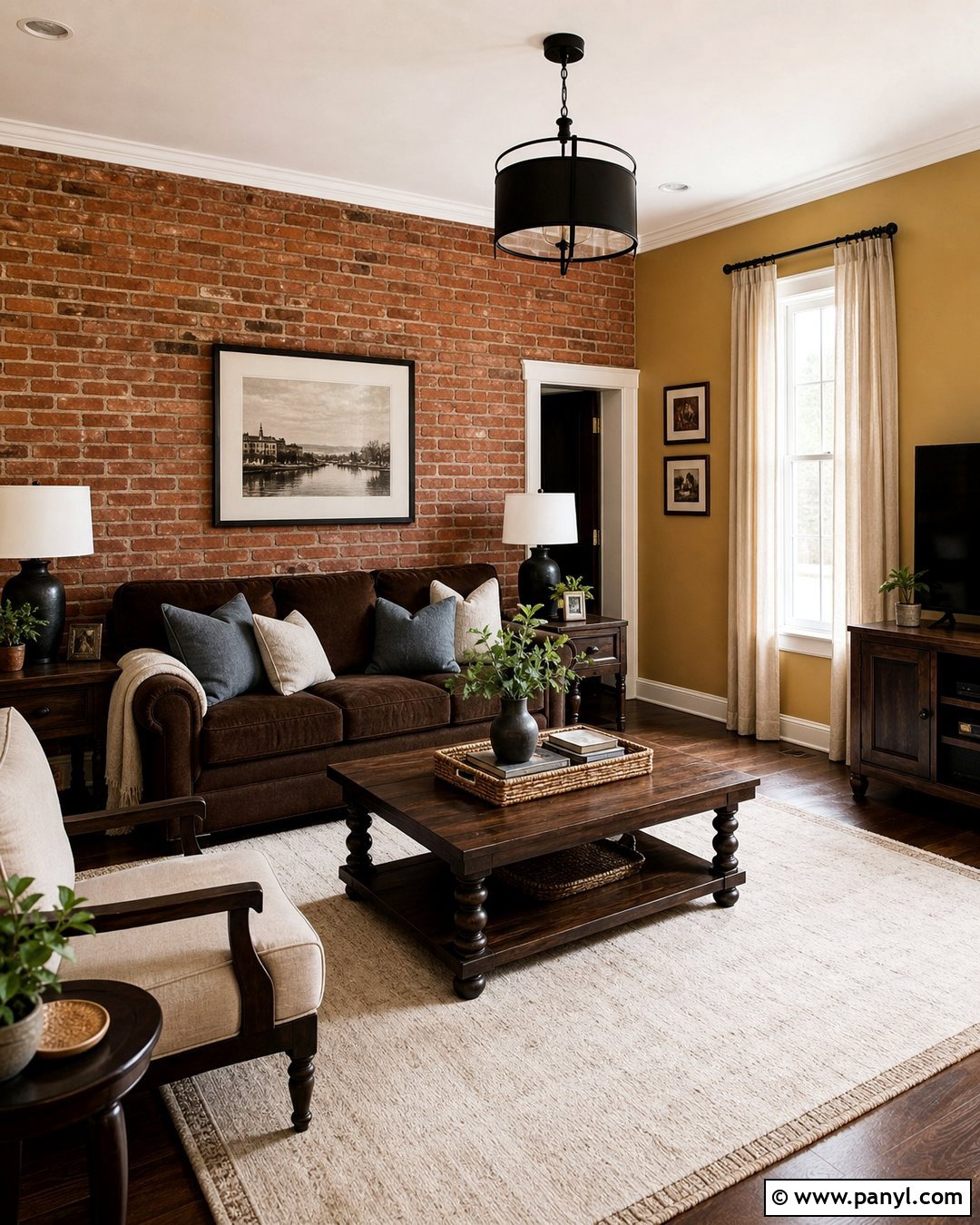 Mustard Ochre Paint With Brick Wall - 20 Brick Wall Paint Matching Ideas