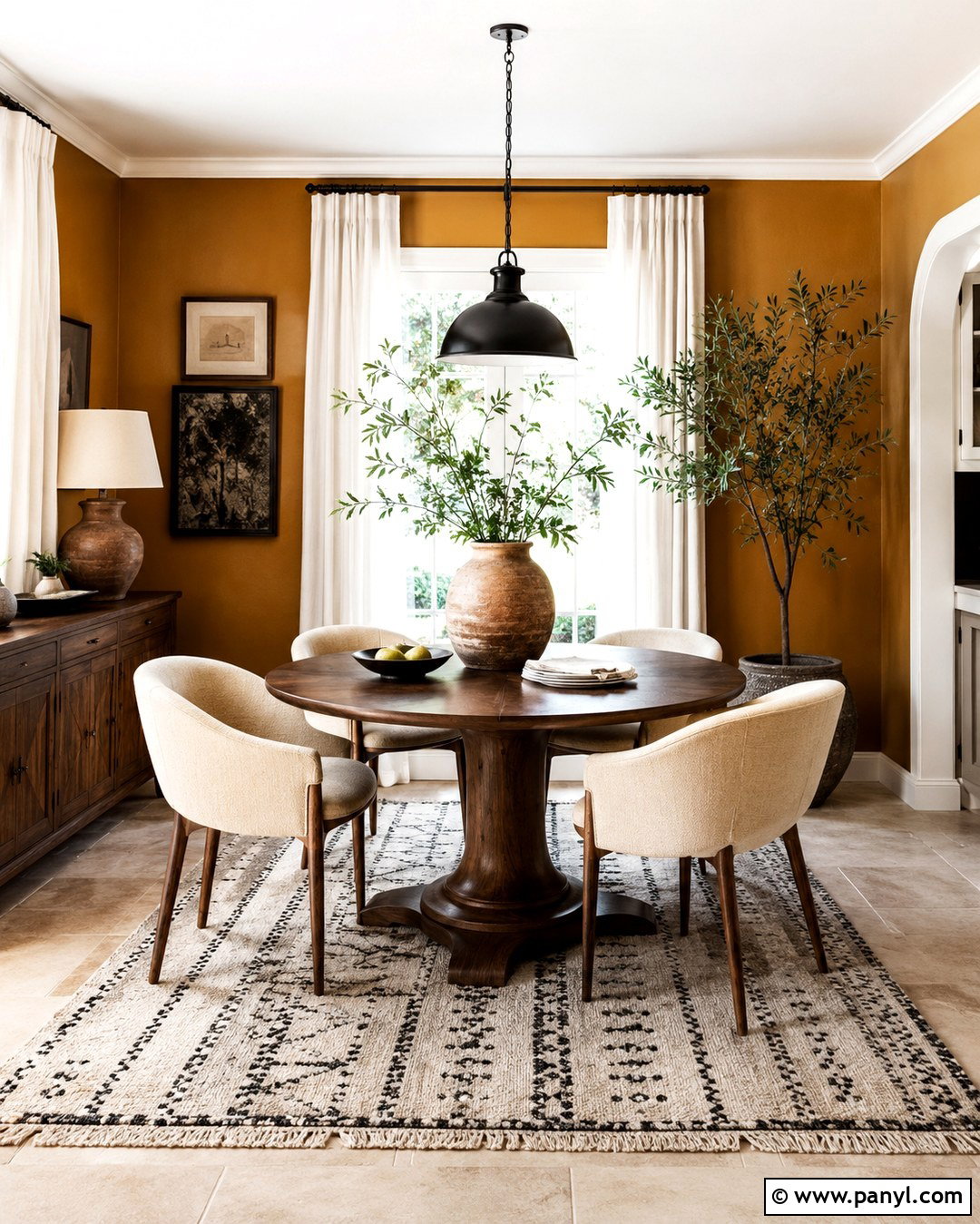 Mustard Ochre Walls With Walnut Furniture - 20 Best Wall Color For Walnut Furniture Ideas