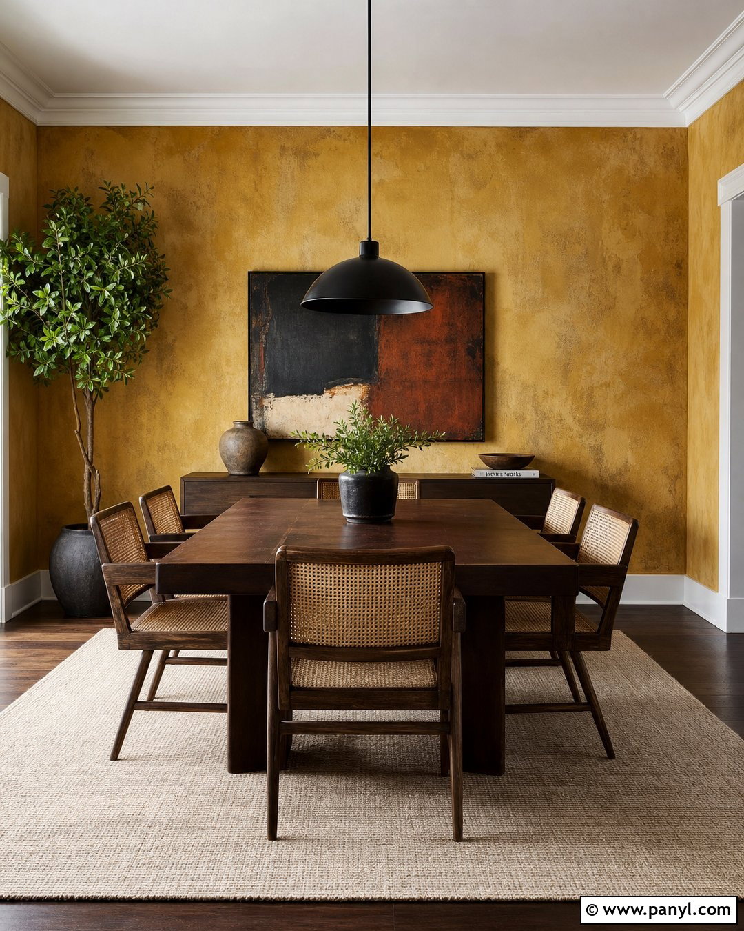 Mustard Patina Wall - 35 patina wall ideas