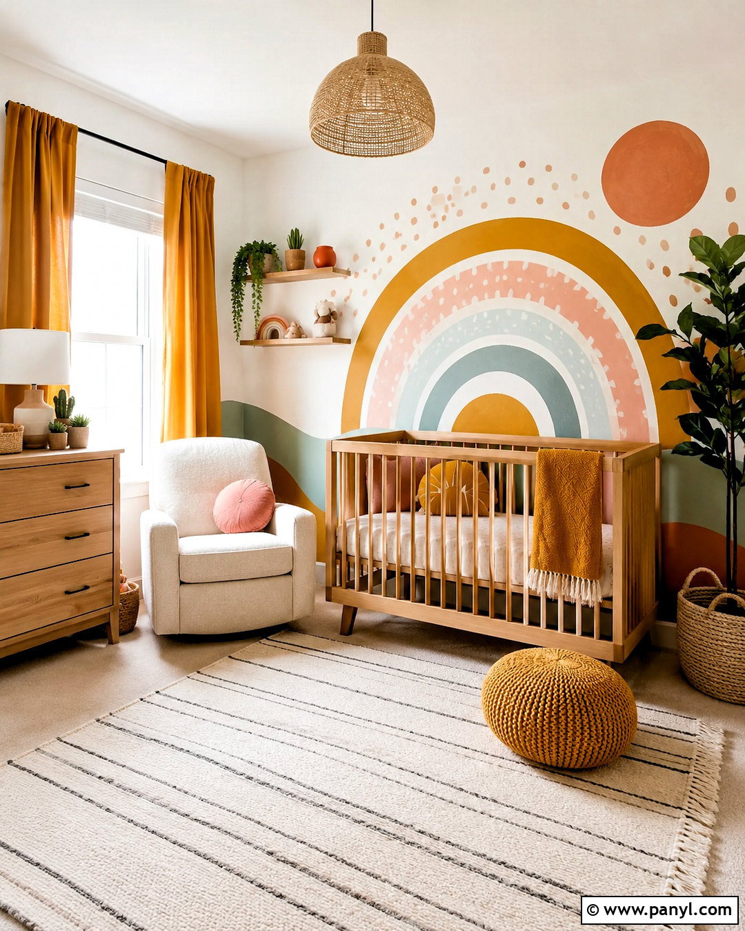 Mustard Rainbow Nursery - 20 mustard nursery ideas