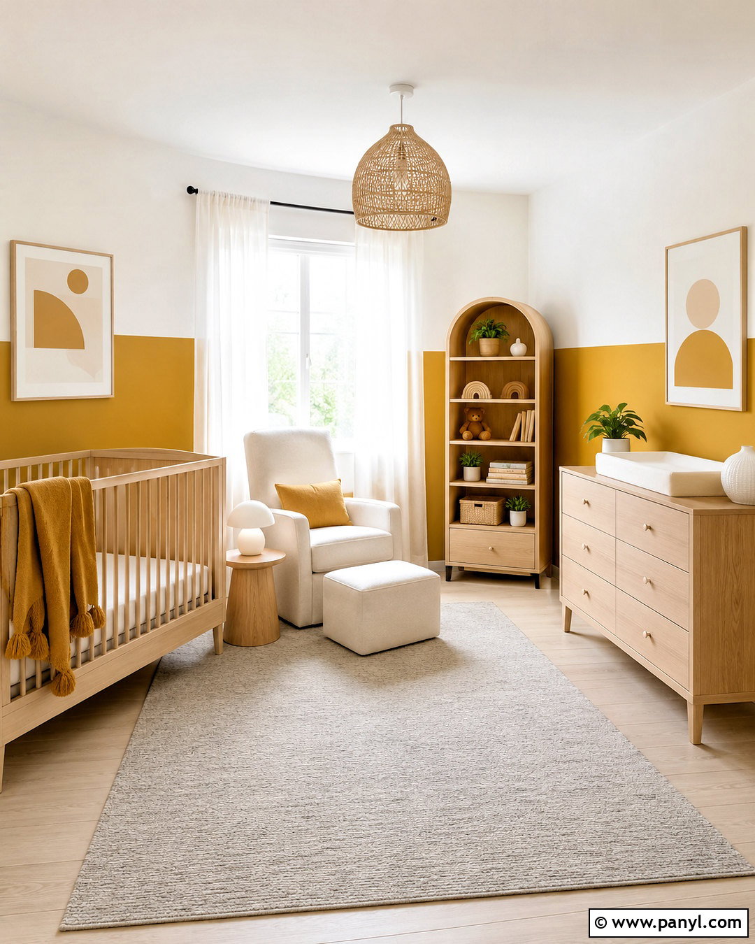 Mustard Scandinavian Nursery - 20 mustard nursery ideas