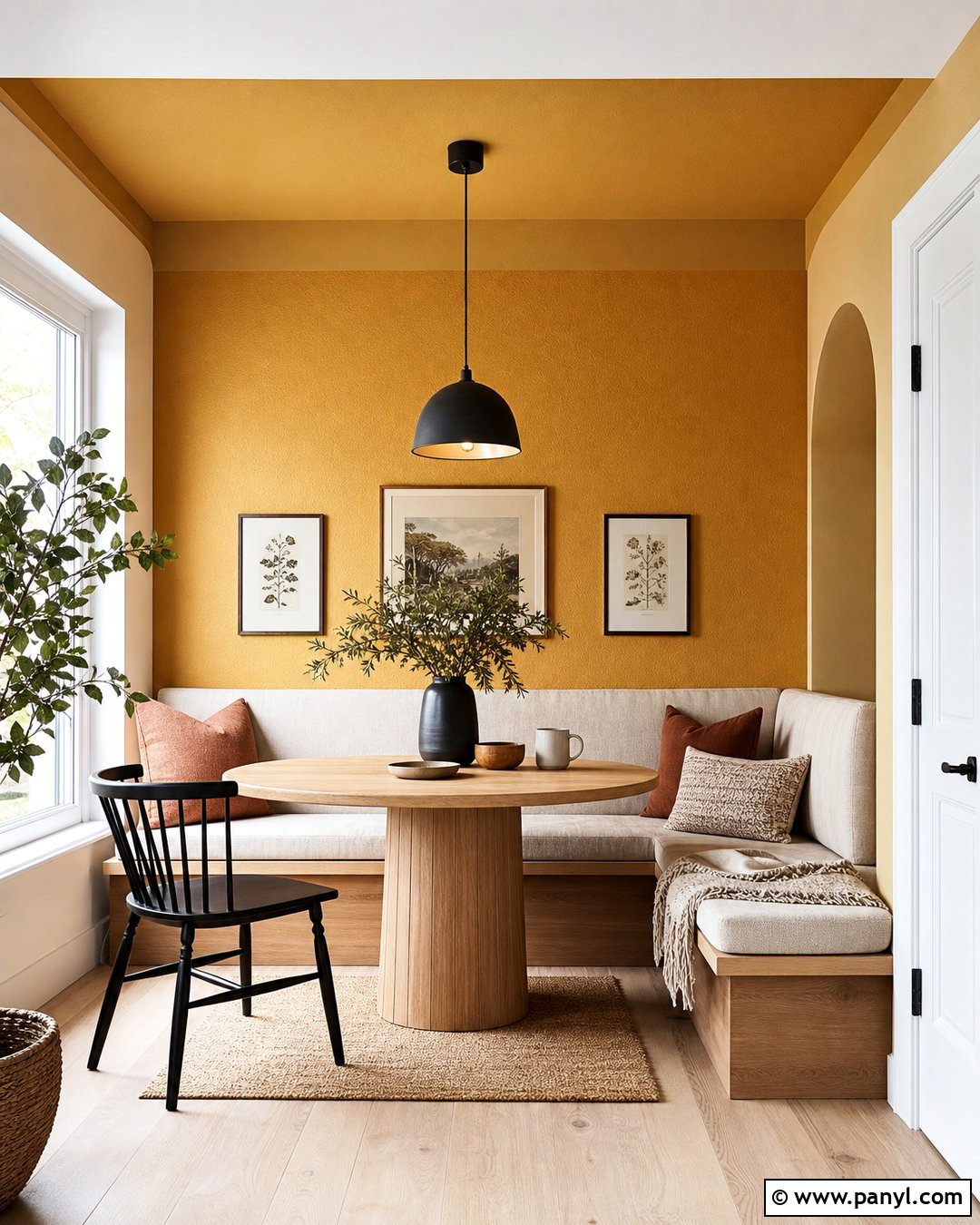Mustard Sponge Wall Texture - 50 wall colour texture ideas
