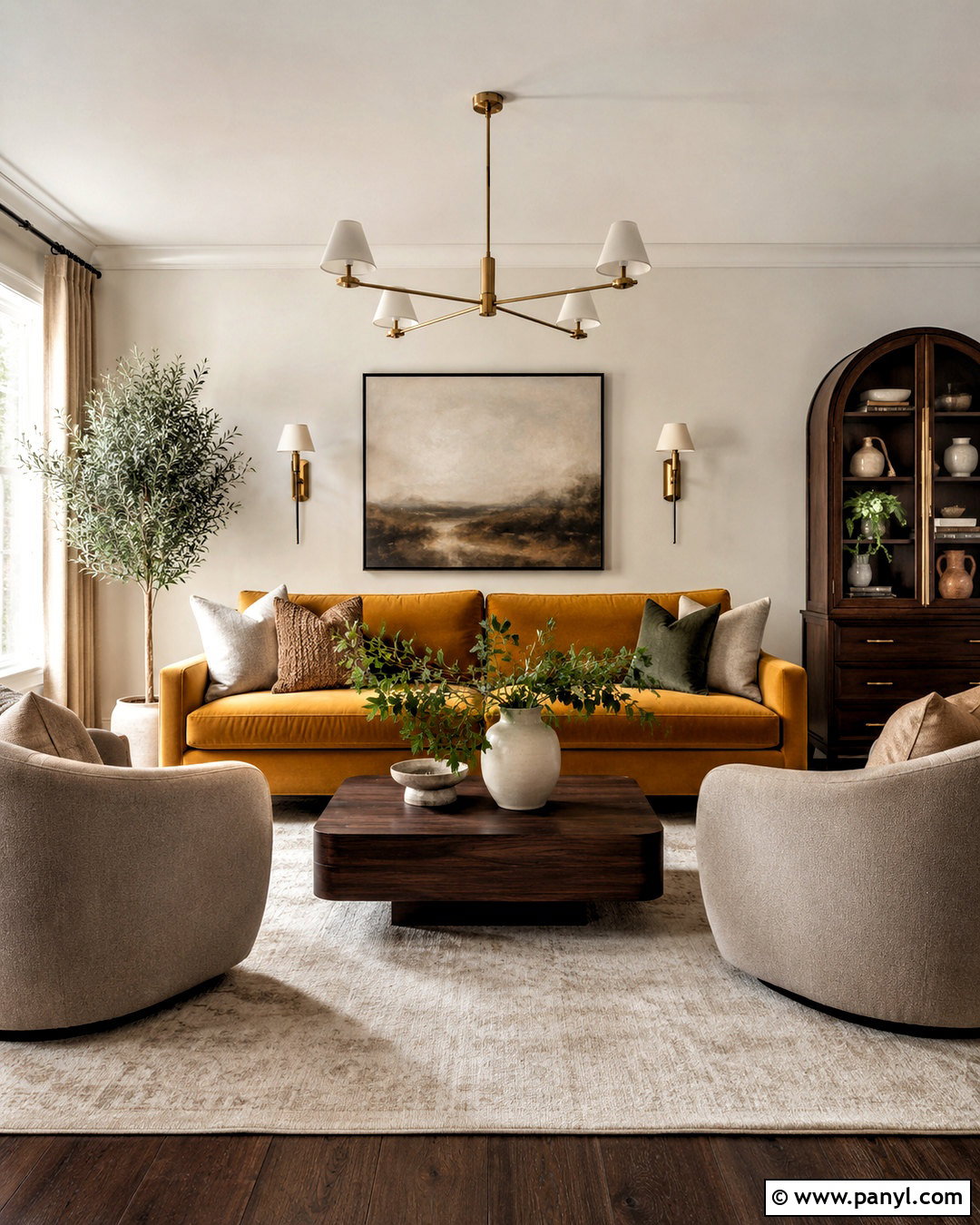Mustard Velvet Sofa Living Room - 20 mustard color living room ideas