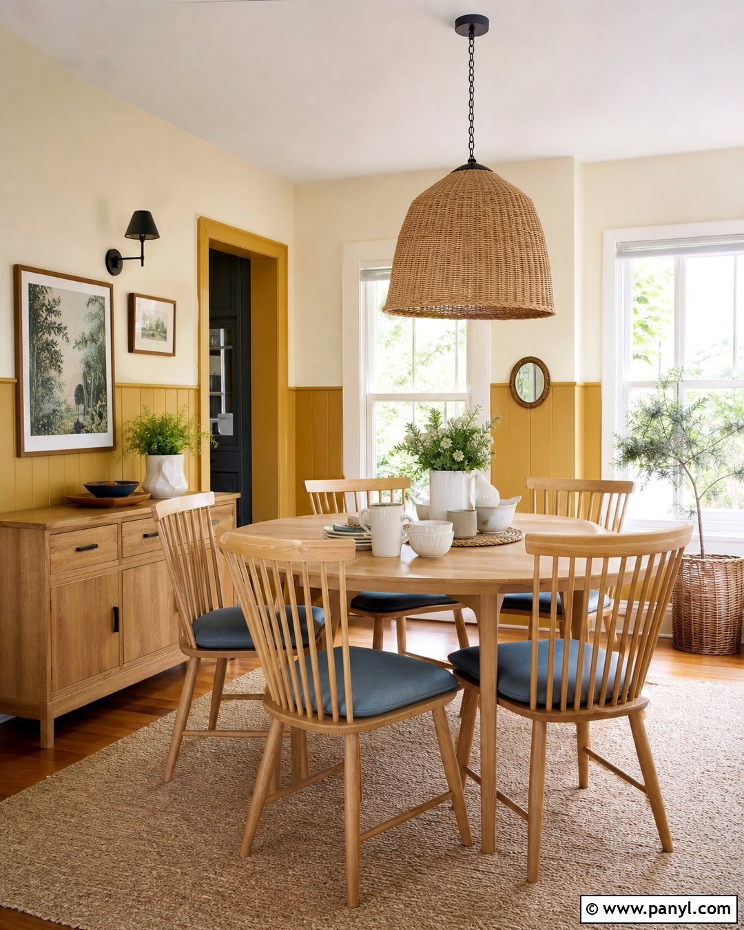 Mustard Wall Moulding With Ivory Walls - 25 Wall Moulding Color Ideas