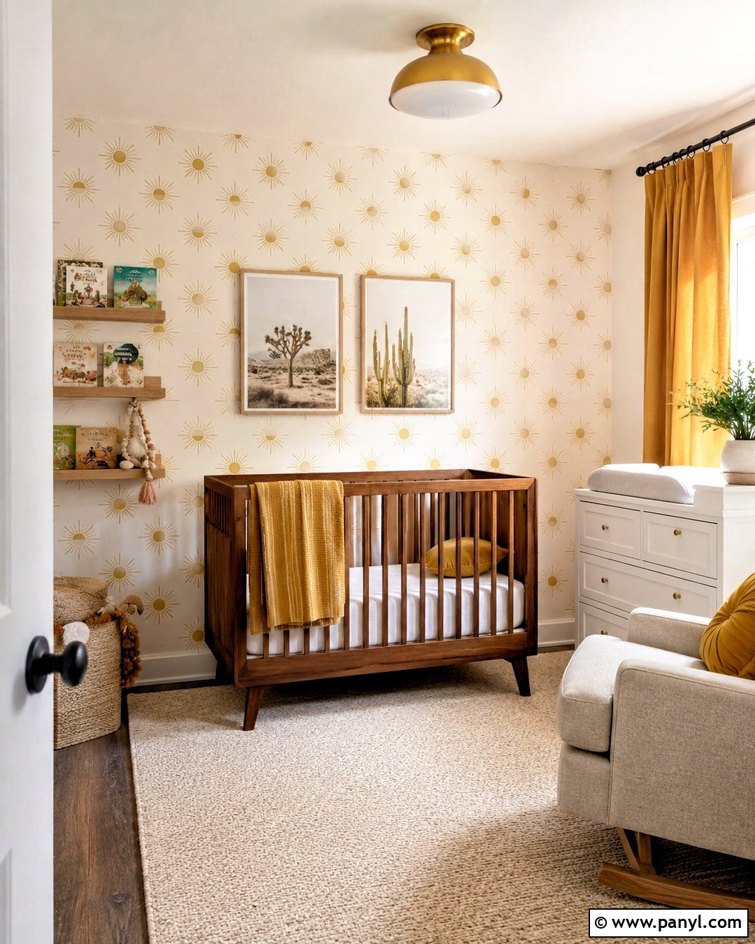 Mustard Wallpaper Nursery - 20 mustard nursery ideas