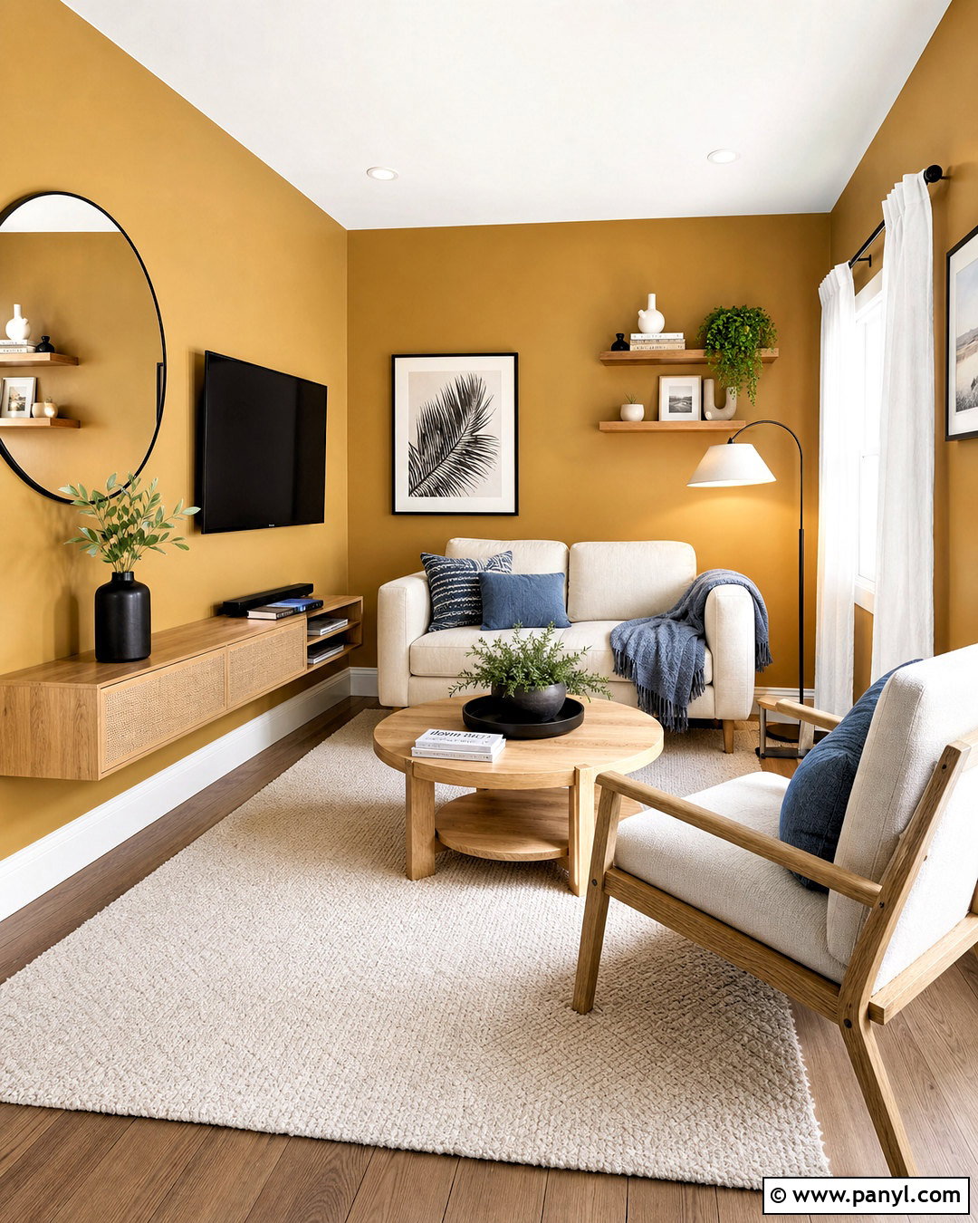 Mustard Walls In A Small Living Room - 20 mustard walls living room ideas
