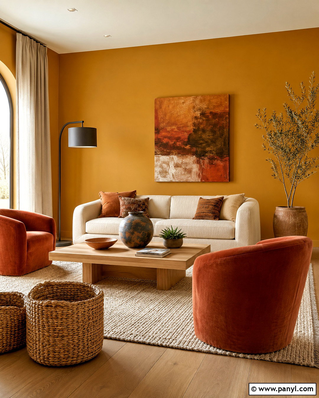 Mustard Walls With Terracotta Accents - 20 mustard paint color walls