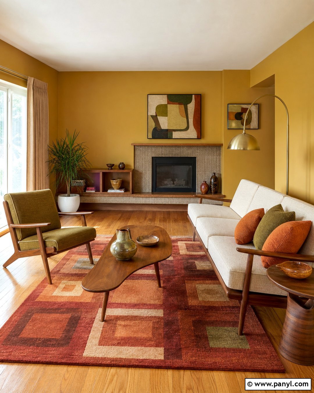 Mustard Yellow 60s Wall Color - 20 60S Wall Color ideas
