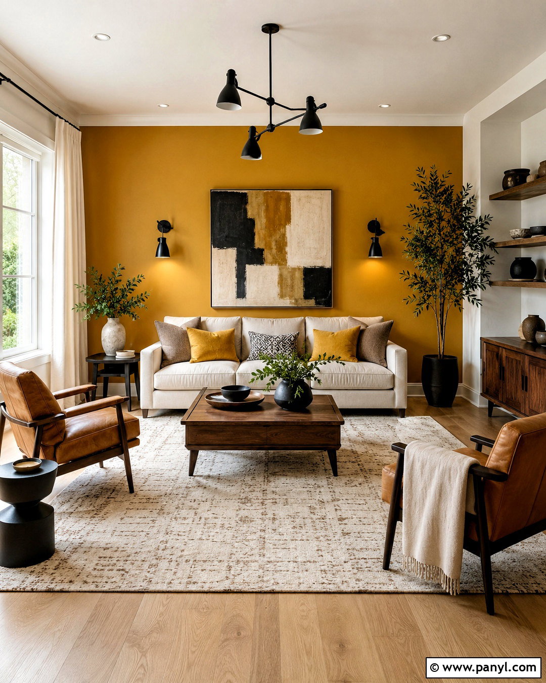 Mustard Yellow Accent Wall - 20 mustard color ideas