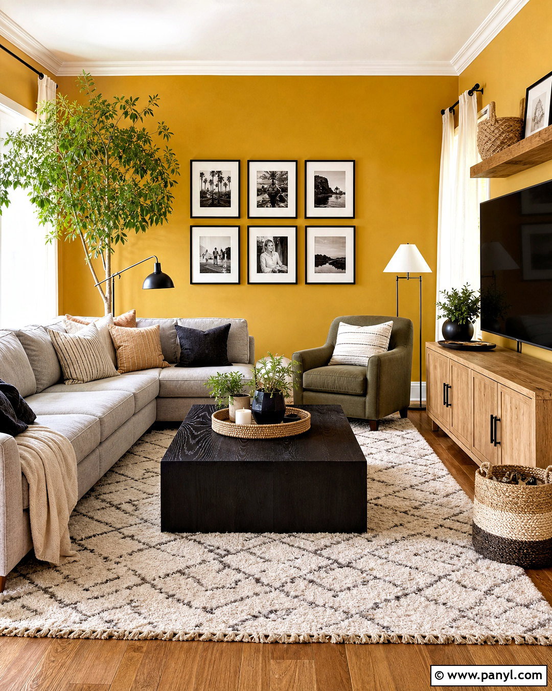 Mustard Yellow Accent Wall - 20 mustard yellow interior ideas