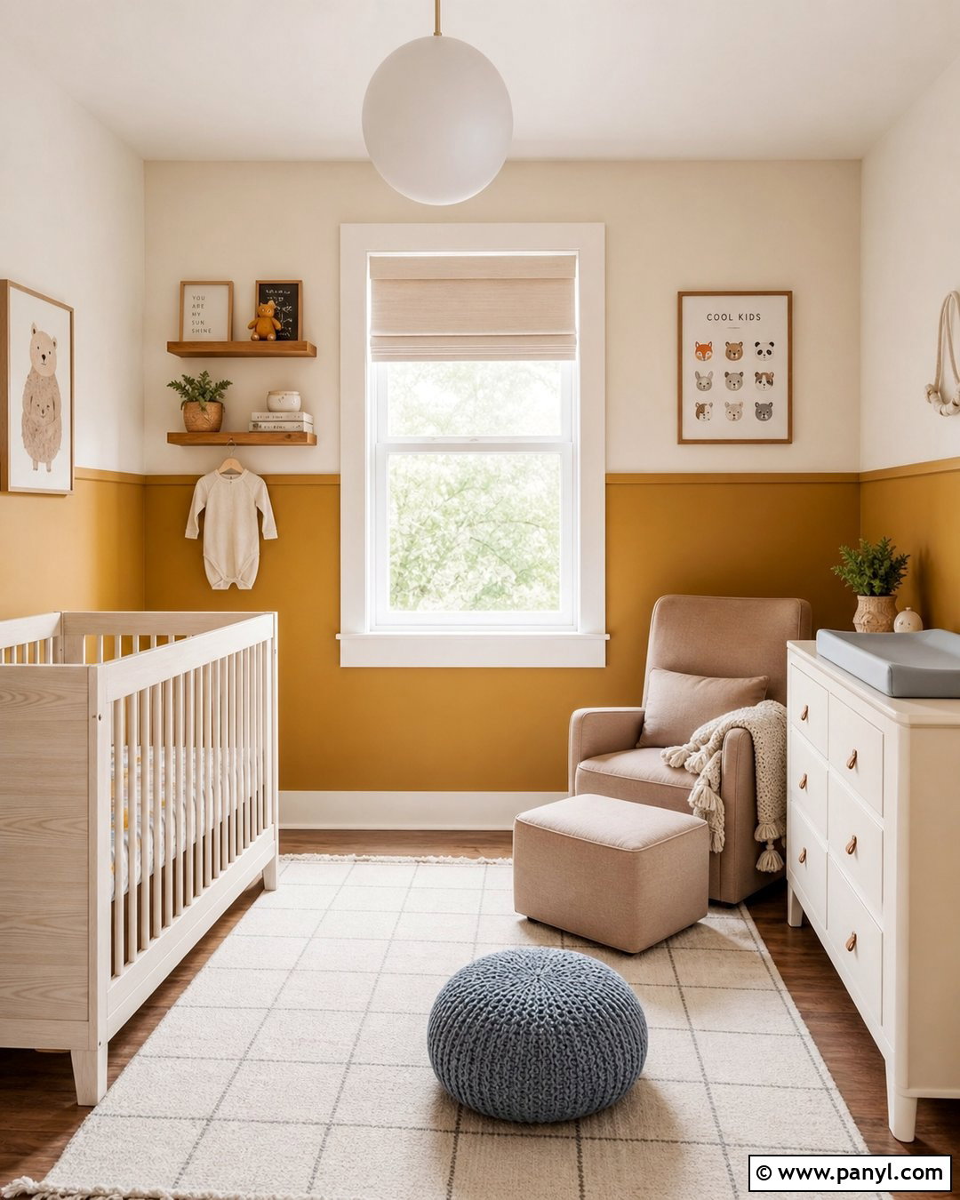 Mustard Yellow And Cream Nursery Walls - 25 Two Tone Nursery Walls