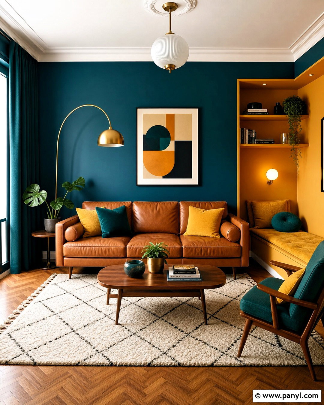 Mustard Yellow And Deep Teal Walls - 20 best colour combinations for walls