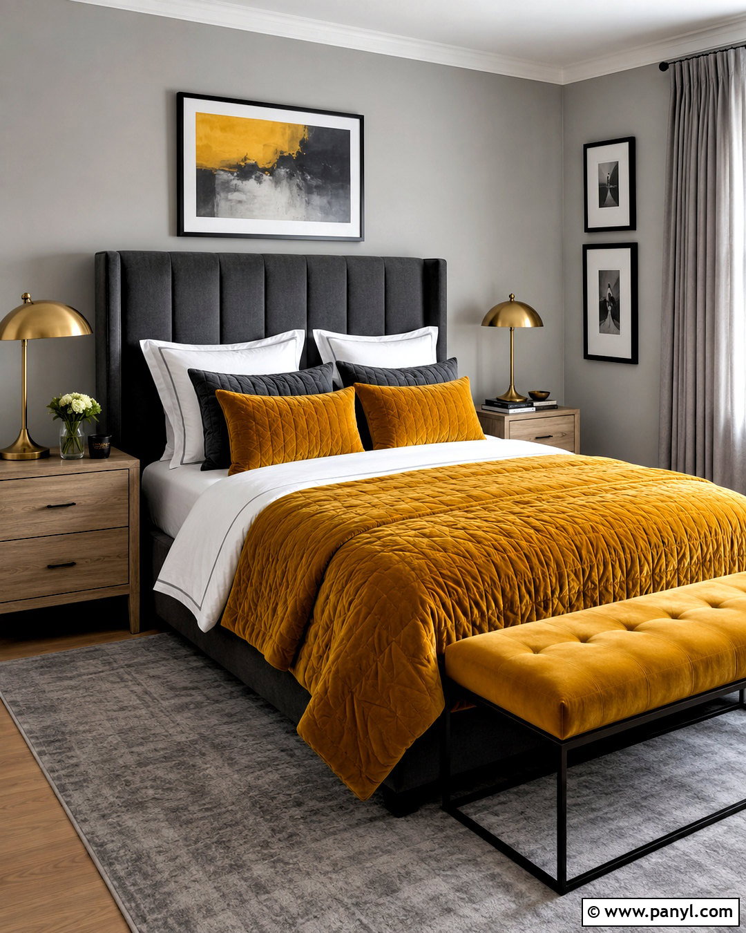 Mustard Yellow And Gray Bedroom - 20 mustard yellow bedroom ideas
