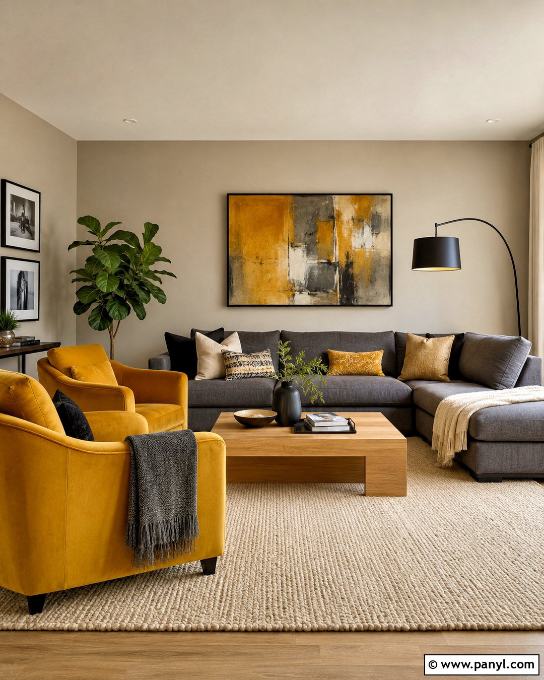 Mustard Yellow And Gray Living Room - 20 mustard color ideas