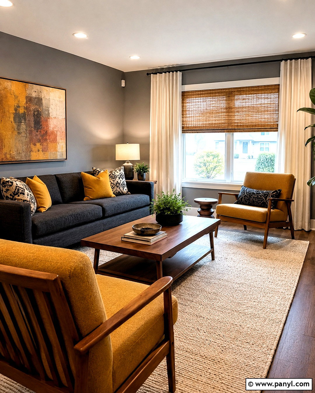 Mustard Yellow And Gray Living Room - 20 colors that compliment gray ideas