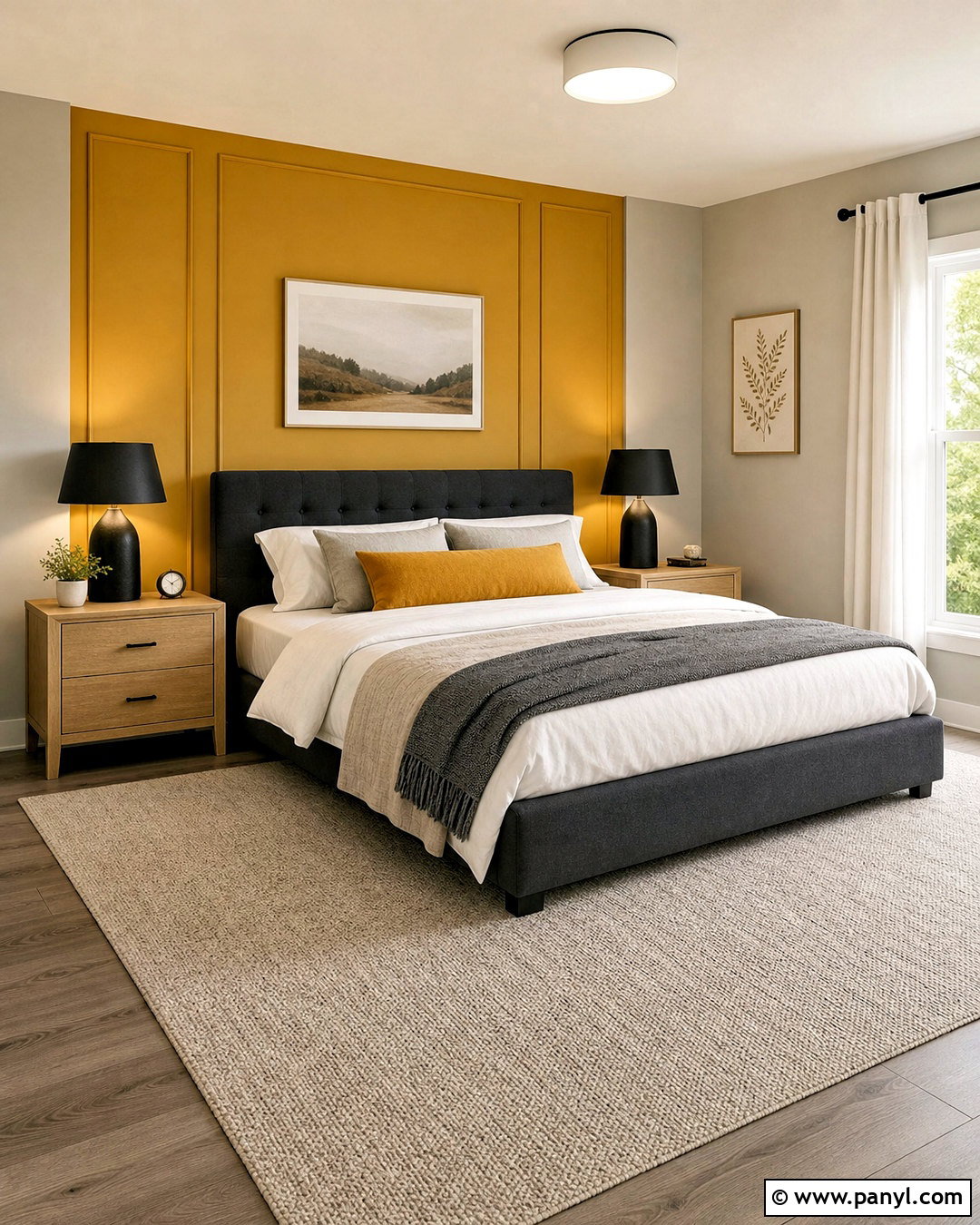 Mustard Yellow And Light Gray Bedroom Color - 20 asian paint bedroom color ideas