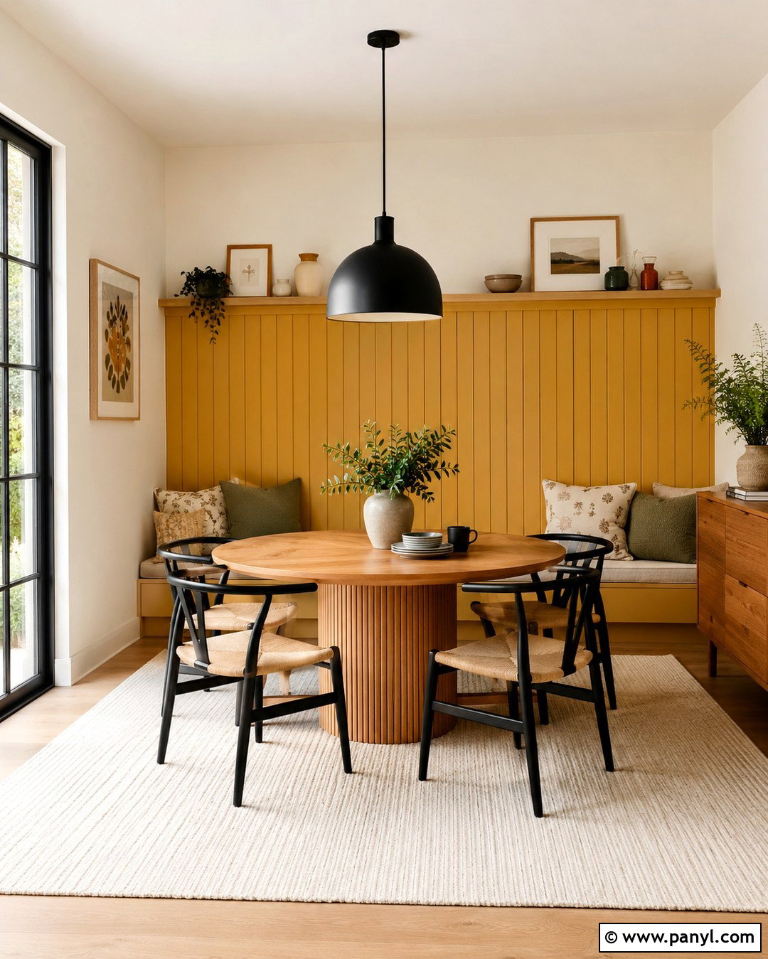 Mustard Yellow And Off-White Interior Walls - 20 Colour Combination For Interior Walls