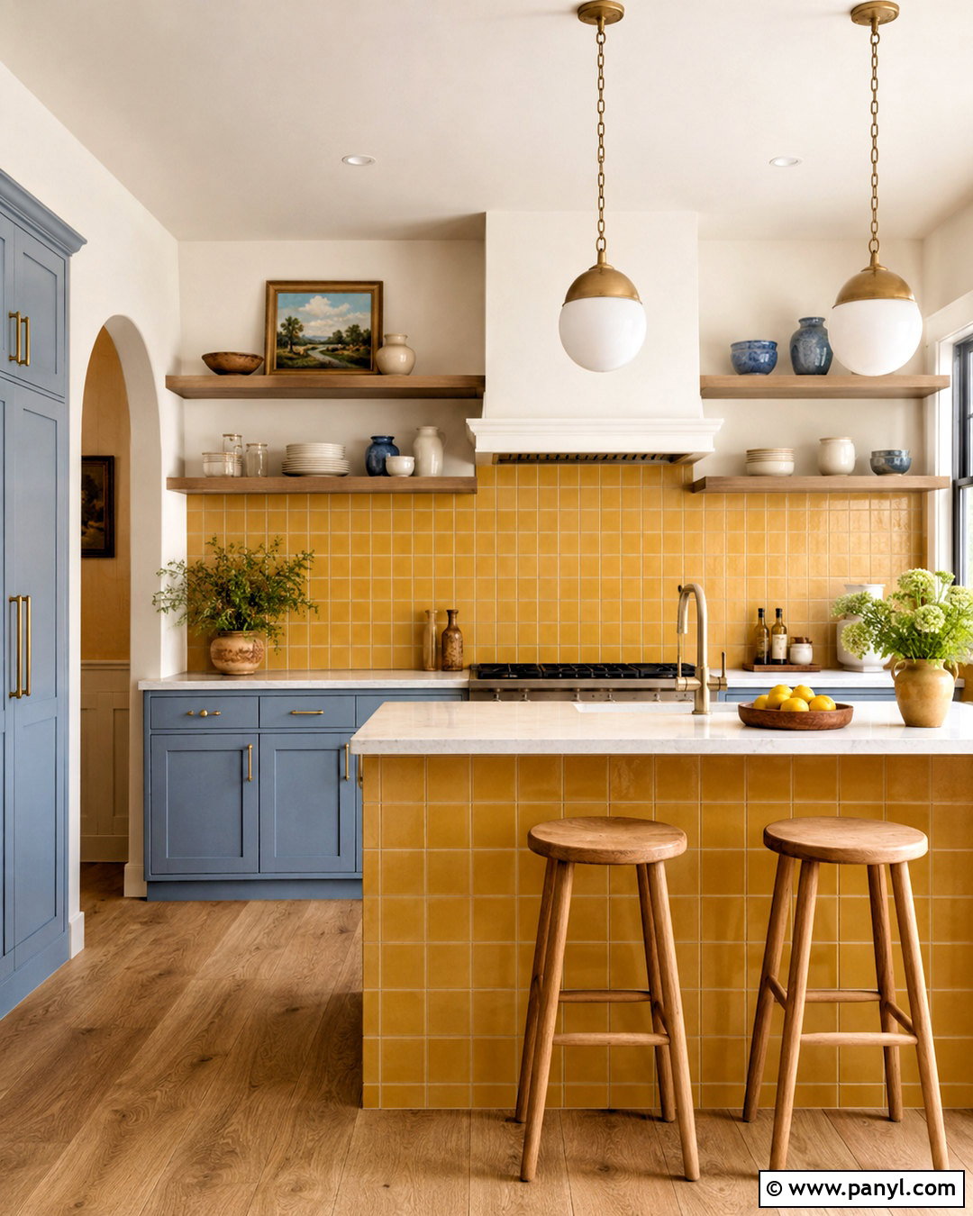 Mustard Yellow And Powder Blue Kitchen - 20 mustard color ideas