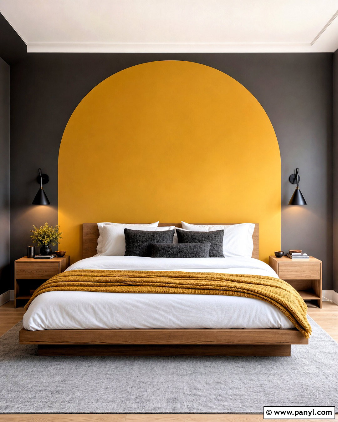 Mustard Yellow And Slate Gray Bedroom Walls - 20 two color bedroom walls